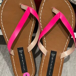 Steve Madden Pink and Tan Women's Sandals Size 7